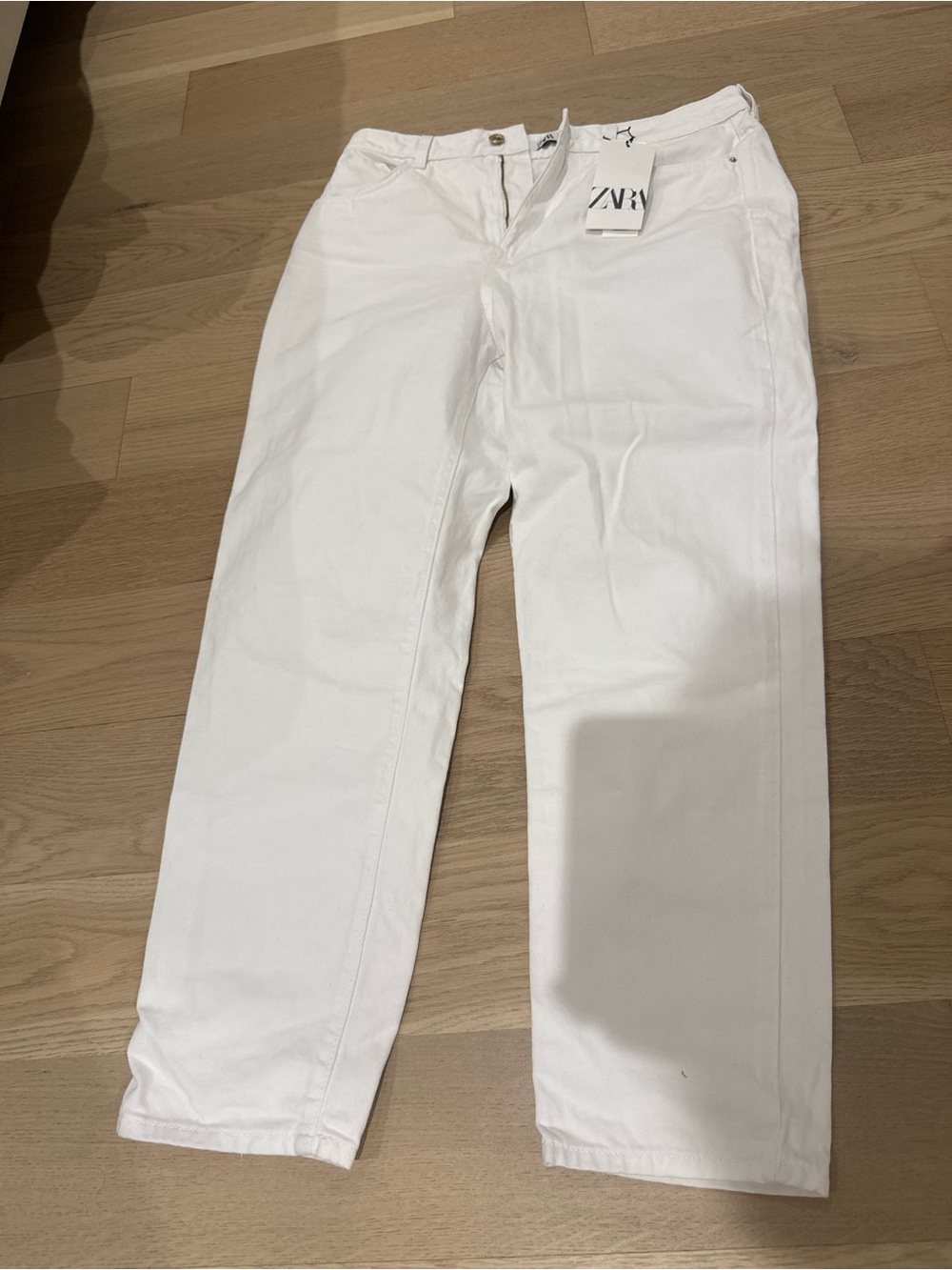 ZARA White Mom Jeans